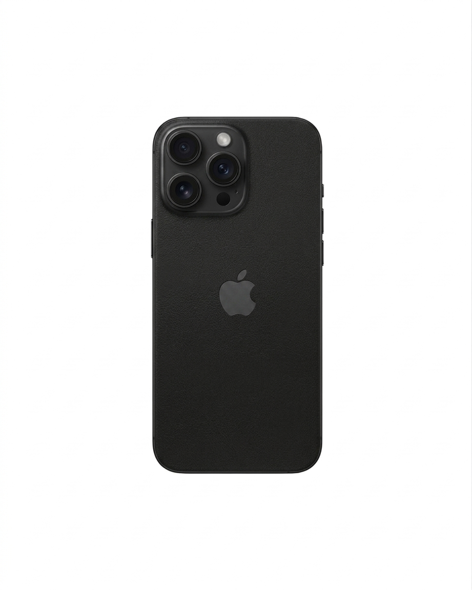 Siyah deri dokulu premium telefon kaplaması