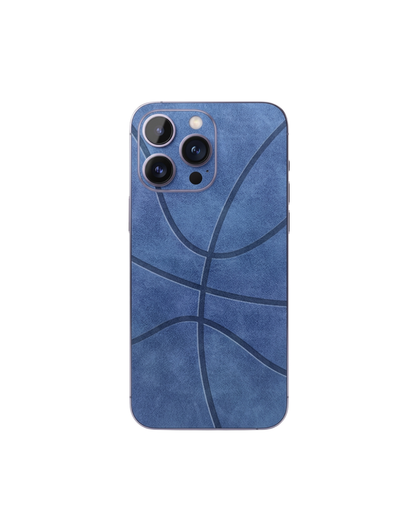 Mavi basketbol süet dokulu premium telefon kaplaması