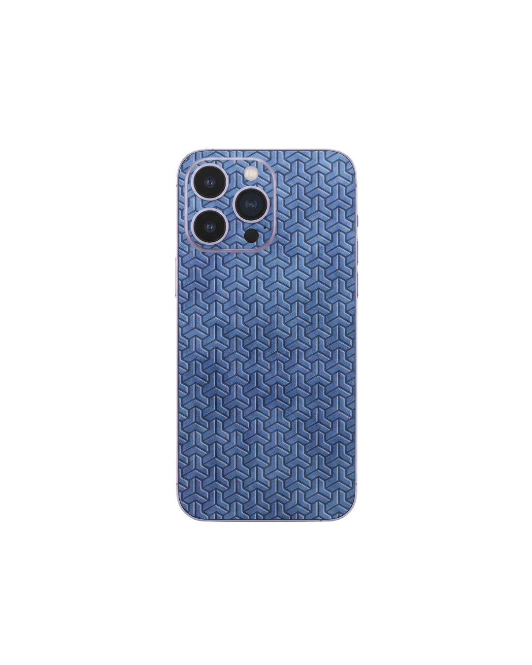 Mavi küp örgü süet dokulu premium telefon kaplaması
