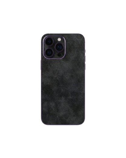 Siyah süet dokulu premium telefon kaplaması