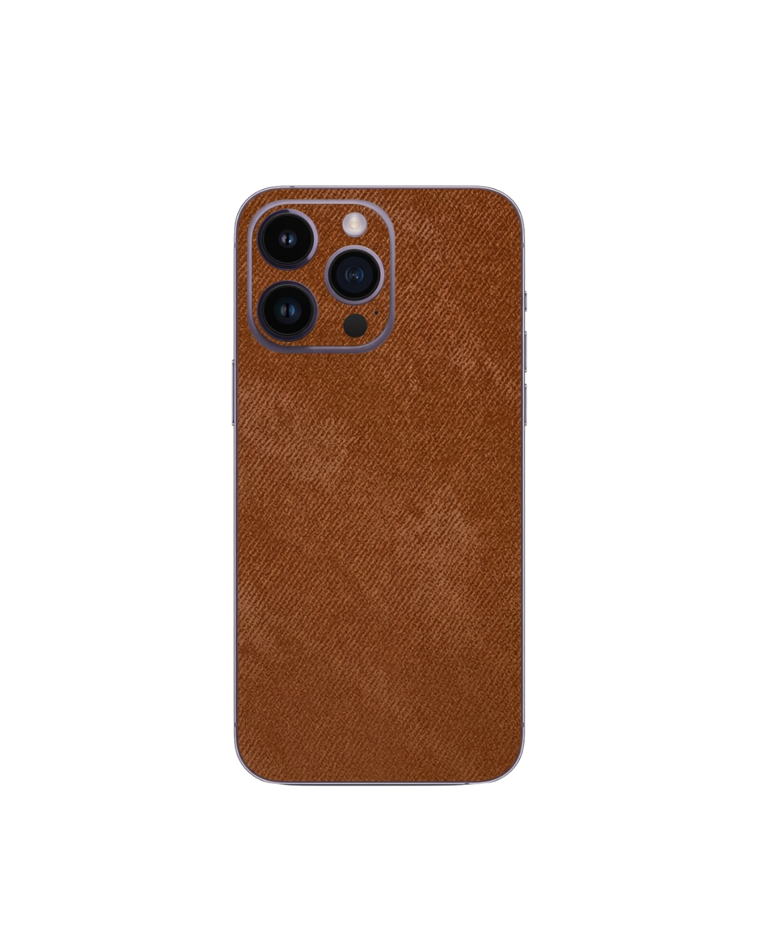 Kahverengi kadife dokulu premium telefon kaplaması