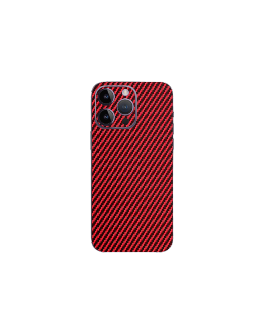 Kırmızı karbon dokulu premium telefon kaplaması