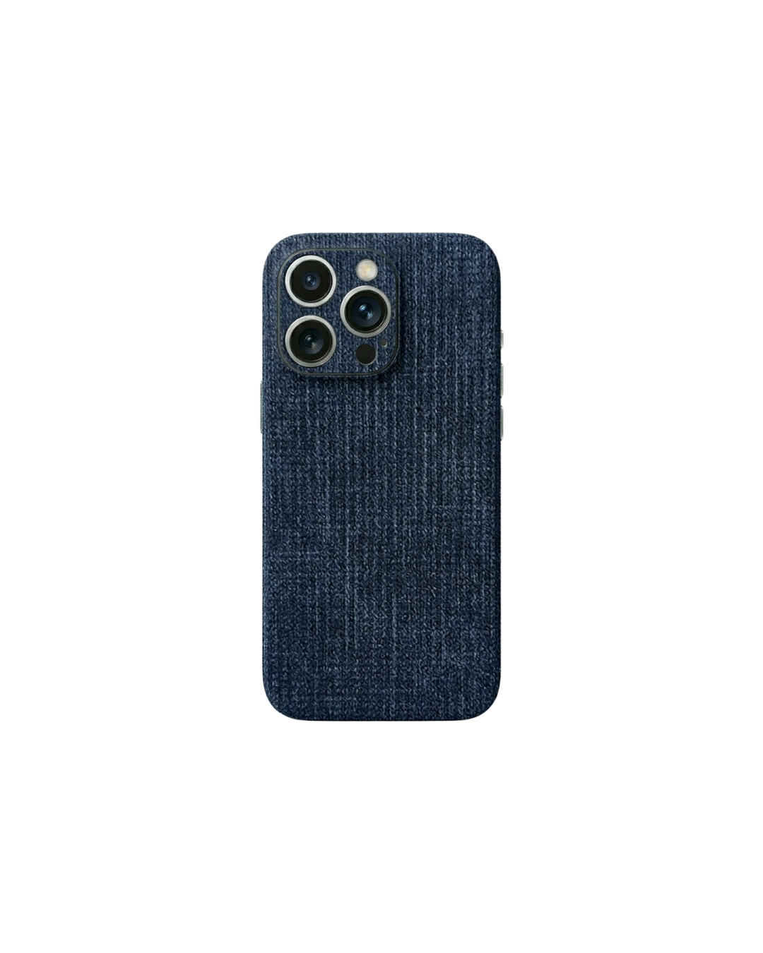 Lacivert kumaş dokulu premium telefon kaplaması