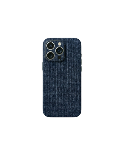 Lacivert kumaş dokulu premium telefon kaplaması
