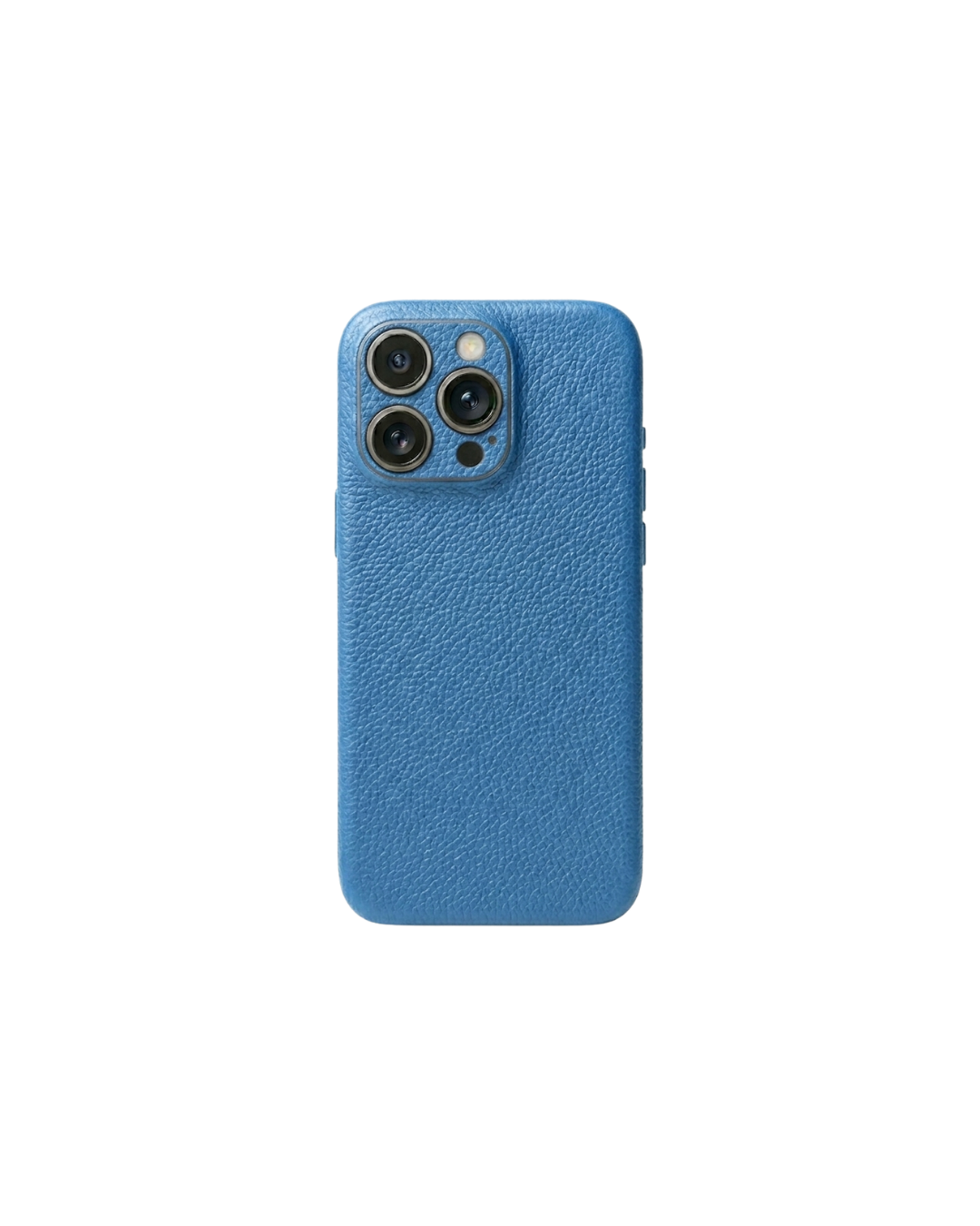 Mavi pütürlü deri dokulu premium telefon kaplaması