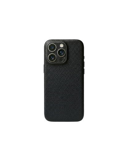 Siyah pütürlü deri dokulu premium telefon kaplaması