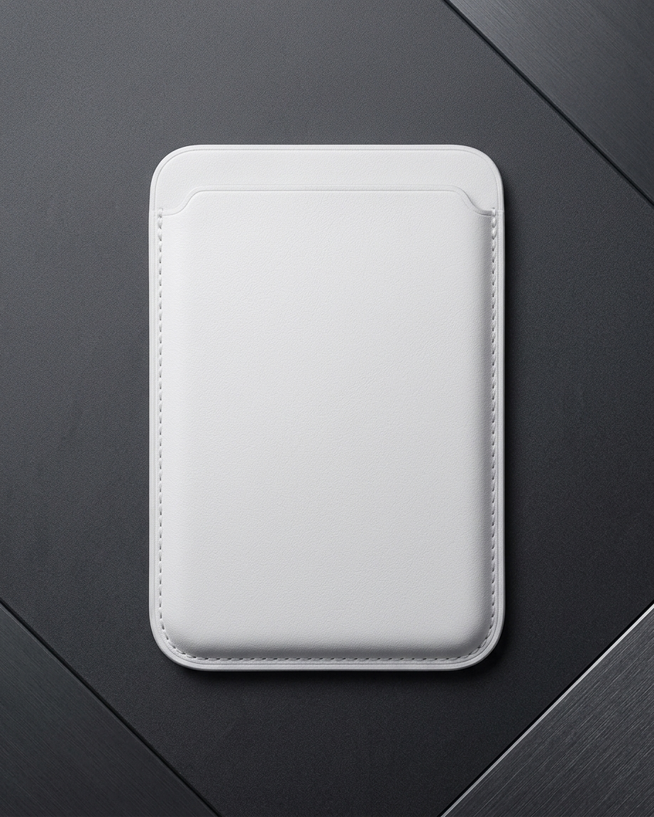 Beyaz MagSafe uyumlu telefon kartlığı
