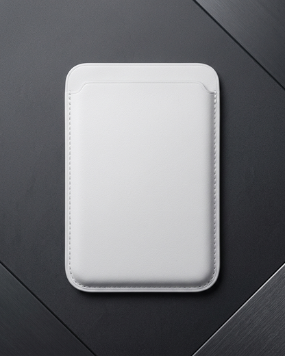 Beyaz MagSafe uyumlu telefon kartlığı